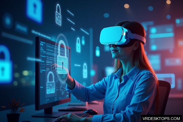 Security and Privacy Considerations in VR Desktop Usage